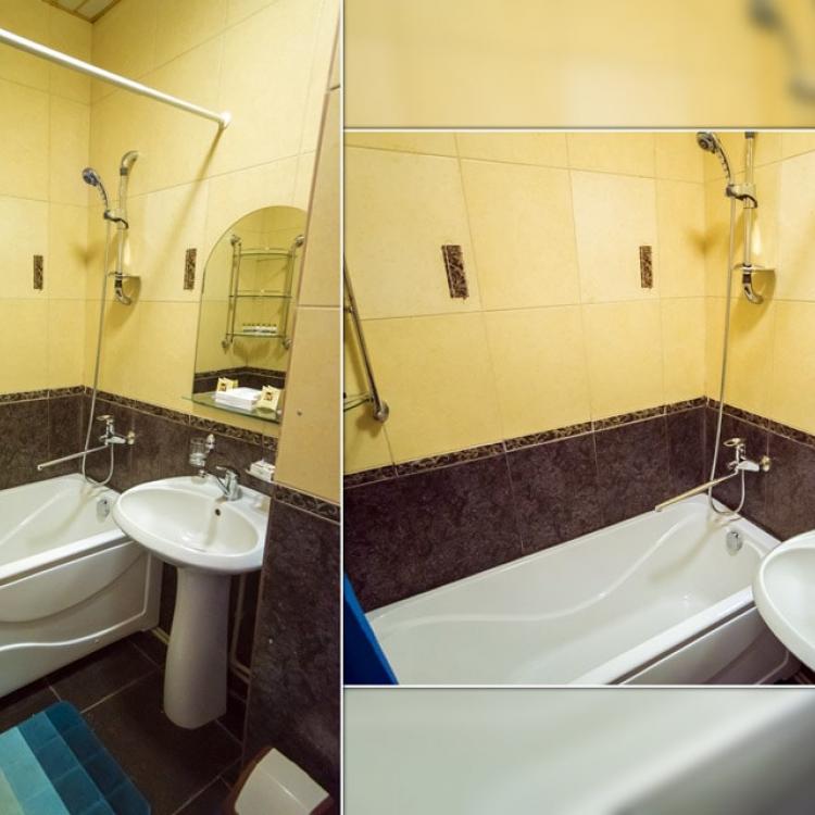 Ванная комната 2 местного 2 комнатного номера 1 категории в санатории Зори Ставрополья в Пятигорске